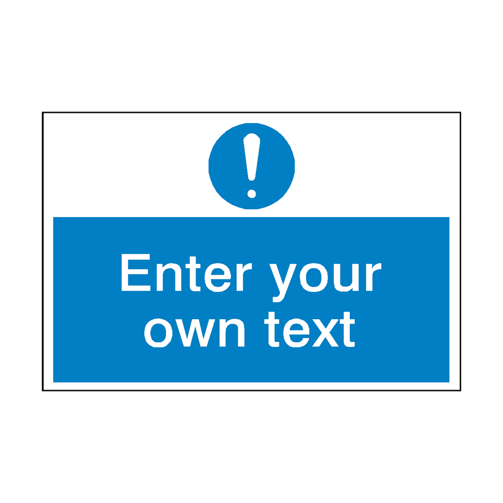 General Mandatory Custom Safety Sticker | Safety-Label.co.uk