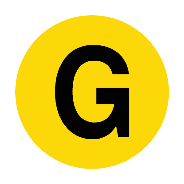 Letter G Floor Marker | Safety-Label.co.uk
