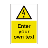 Electrical Safety Sticker Custom Portrait | Safety-Label.co.uk