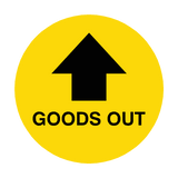 Goods Out Arrow Floor Sticker | Safety-Label.co.uk