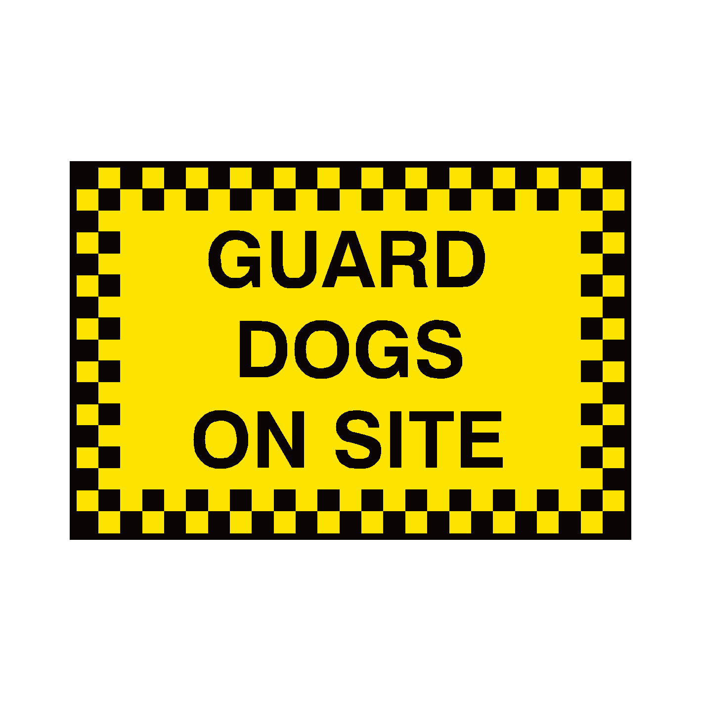 Guard Dogs On Site Sign SafetyLabel.co.uk