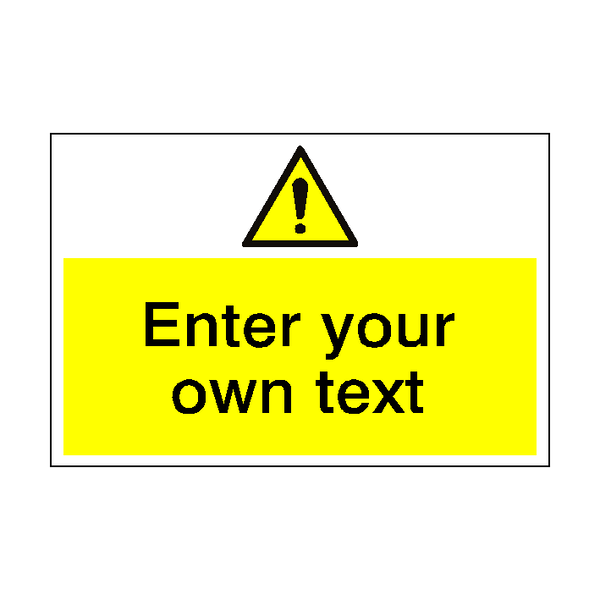 Hazard Sign Custom Landscape SafetyLabel.co.uk