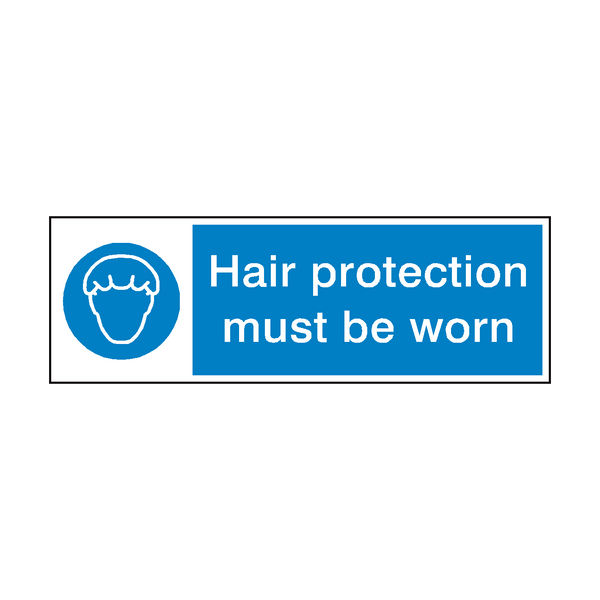 Hair Protection Must Be Worn Hygiene Sign | Safety-Label.co.uk