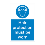 Hair Protection Must Be Worn Sign | Safety-Label.co.uk