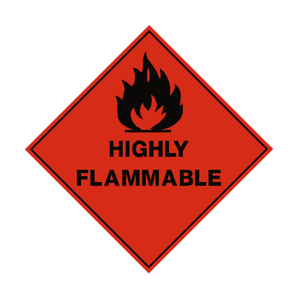 Highly Flammable Label | Safety-Label.co.uk