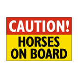 Caution Horses On Board Sticker | Safety-Label.co.uk