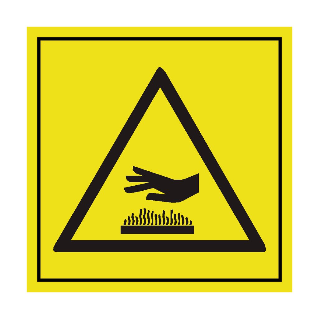 Hot Surface ISO 11684 Label | Safety-Label.co.uk