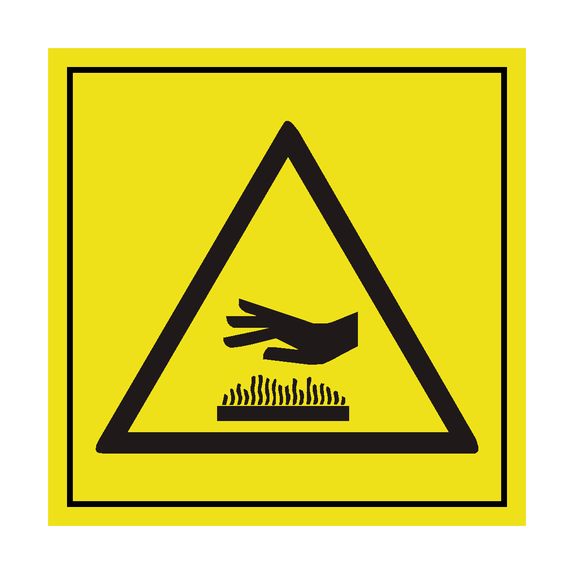 Hot Surface ISO 11684 Label