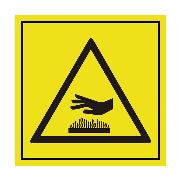 Hot Surface ISO 11684 Label | Safety-Label.co.uk