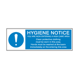 Hygiene Notice Mandatory Sign | Safety-Label.co.uk
