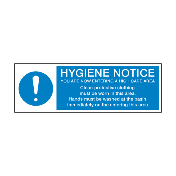 Hygiene Notice Mandatory Sign | Safety-Label.co.uk