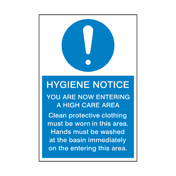 Hygiene Notice Sign | Safety-Label.co.uk