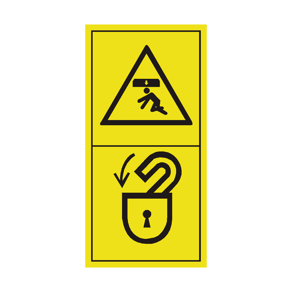 Insert Safety Lock Before Getting In Hazardous Area Sticker | Safety ...