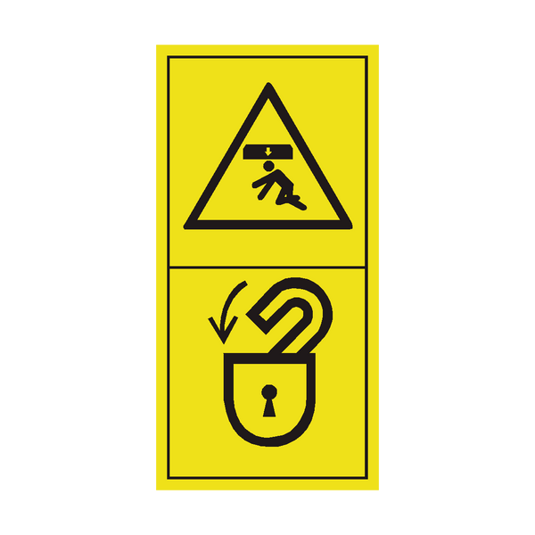 Insert Safety Lock Before Getting In Hazardous Area Sticker | Safety-Label.co.uk