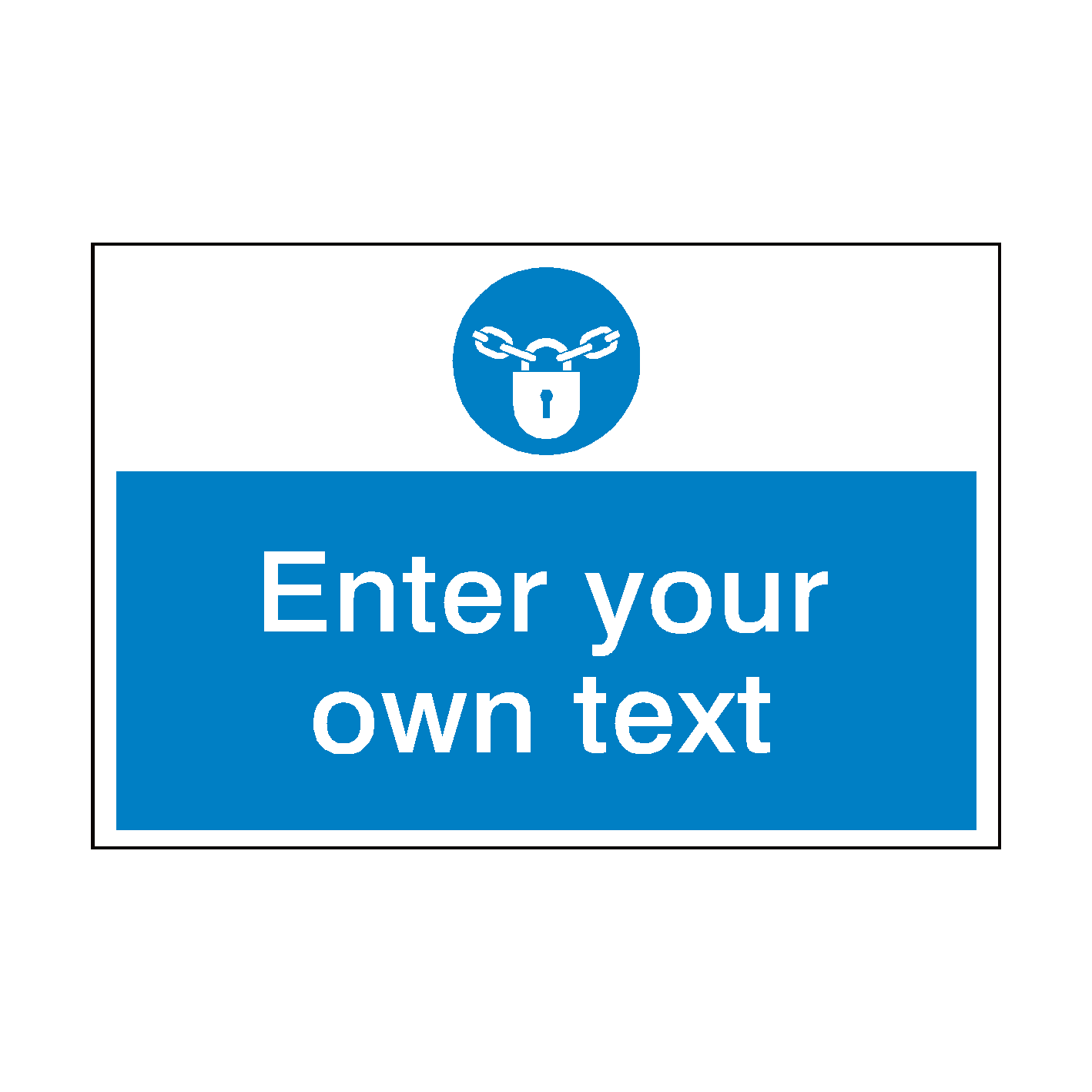 Keep Locked Custom Safety Sticker | Safety-Label.co.uk