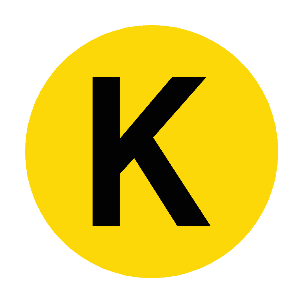 Letter K Floor Marker | Safety-Label.co.uk