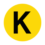 Letter K Floor Marker | Safety-Label.co.uk