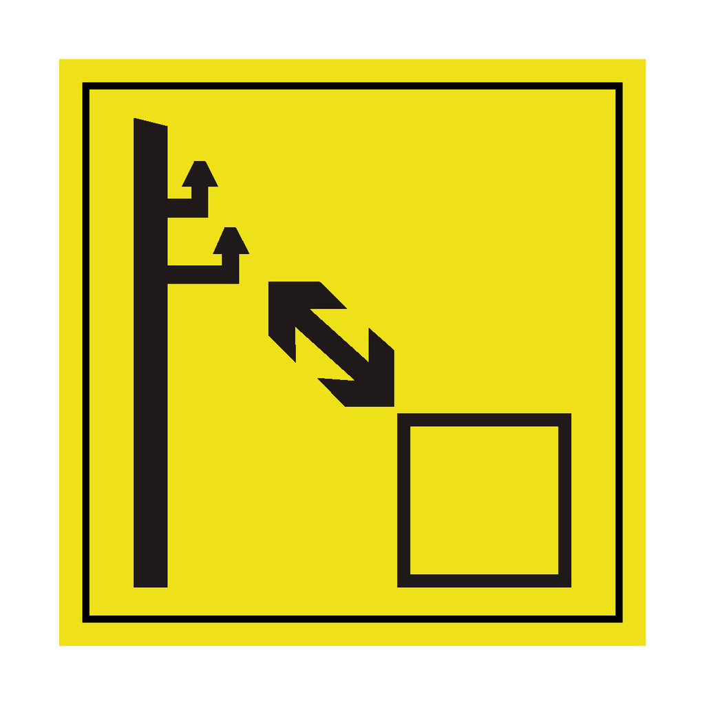 Keep A Distance From Electrical Power Lines Label