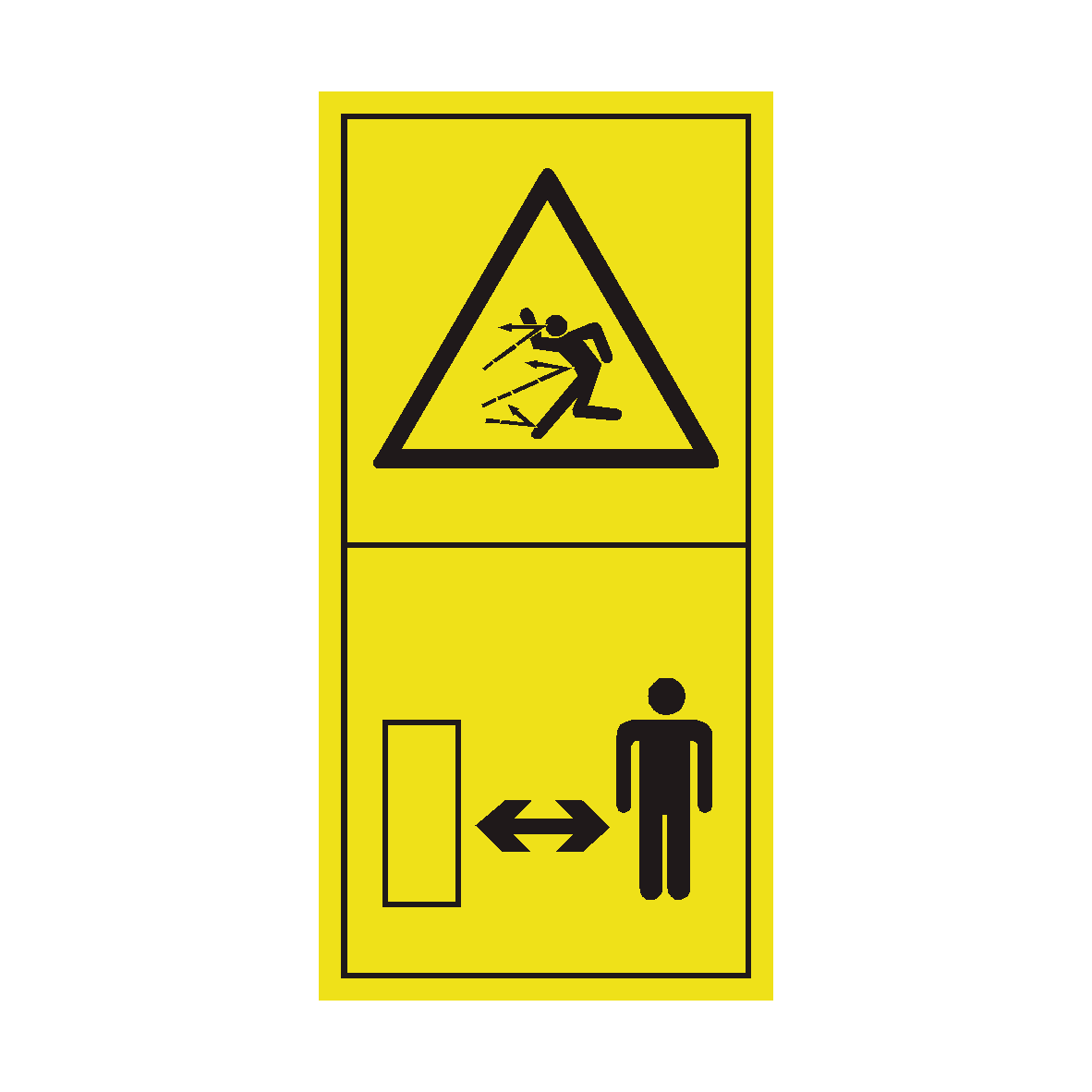 Keep A Safe Distance From This Machine Sticker | Safety-Label.co.uk