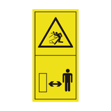 Keep A Safe Distance From This Machine Sticker | Safety-Label.co.uk
