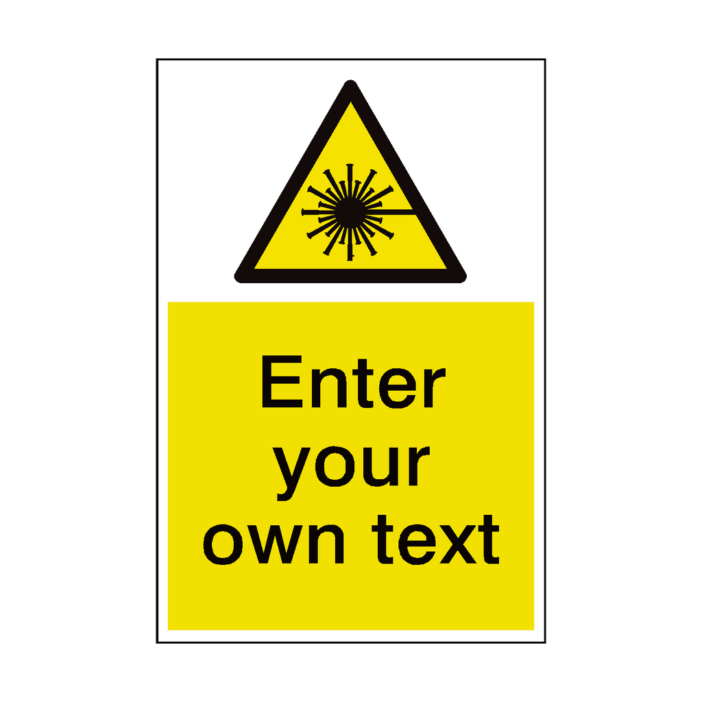 Laser Beam Custom Hazard Sticker | Safety-Label.co.uk