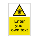 Laser Beam Custom Hazard Sticker | Safety-Label.co.uk