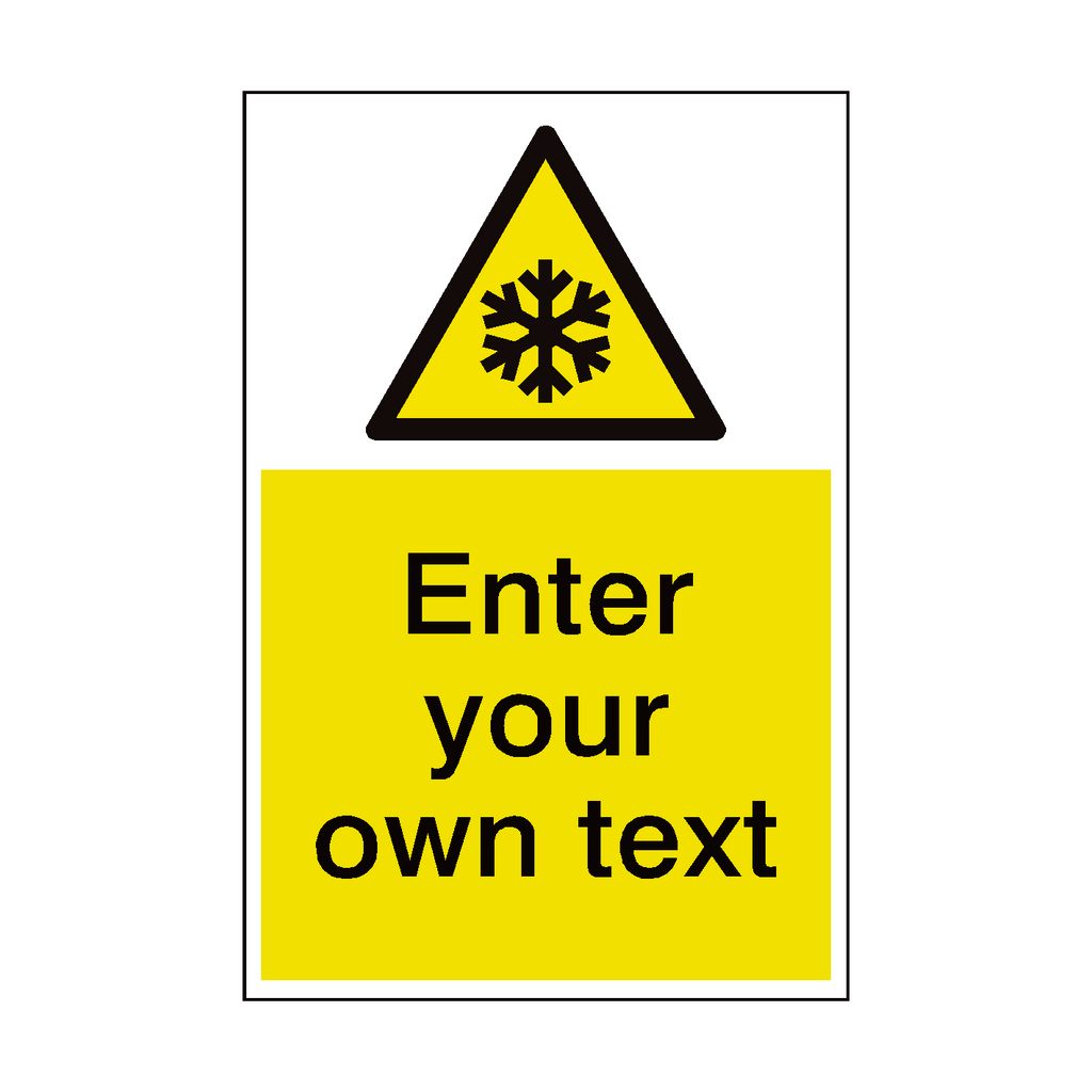 Low Temperature Custom Hazard Sticker | Safety-Label.co.uk