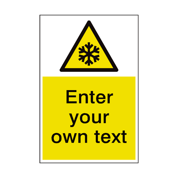 Low Temperature Custom Hazard Sticker | Safety-Label.co.uk