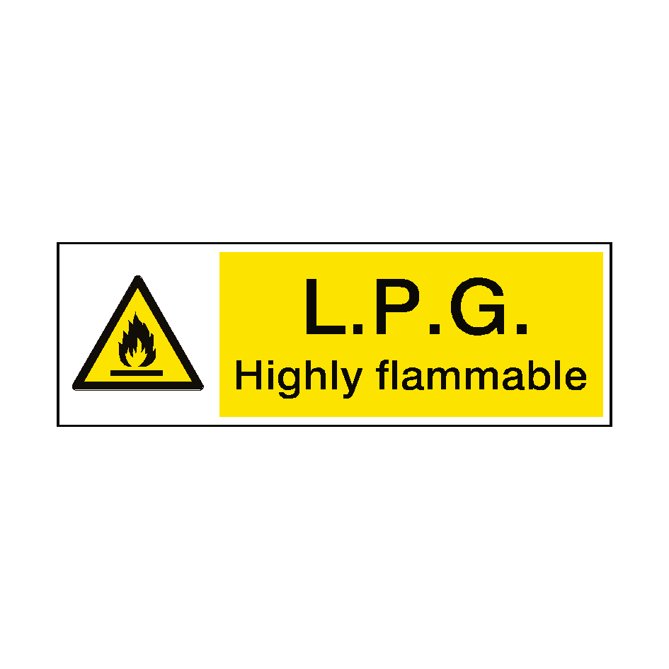 LPG Highly Flammable Hazard Sign | Safety-Label.co.uk