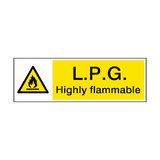 LPG Highly Flammable Hazard Sign | Safety-Label.co.uk