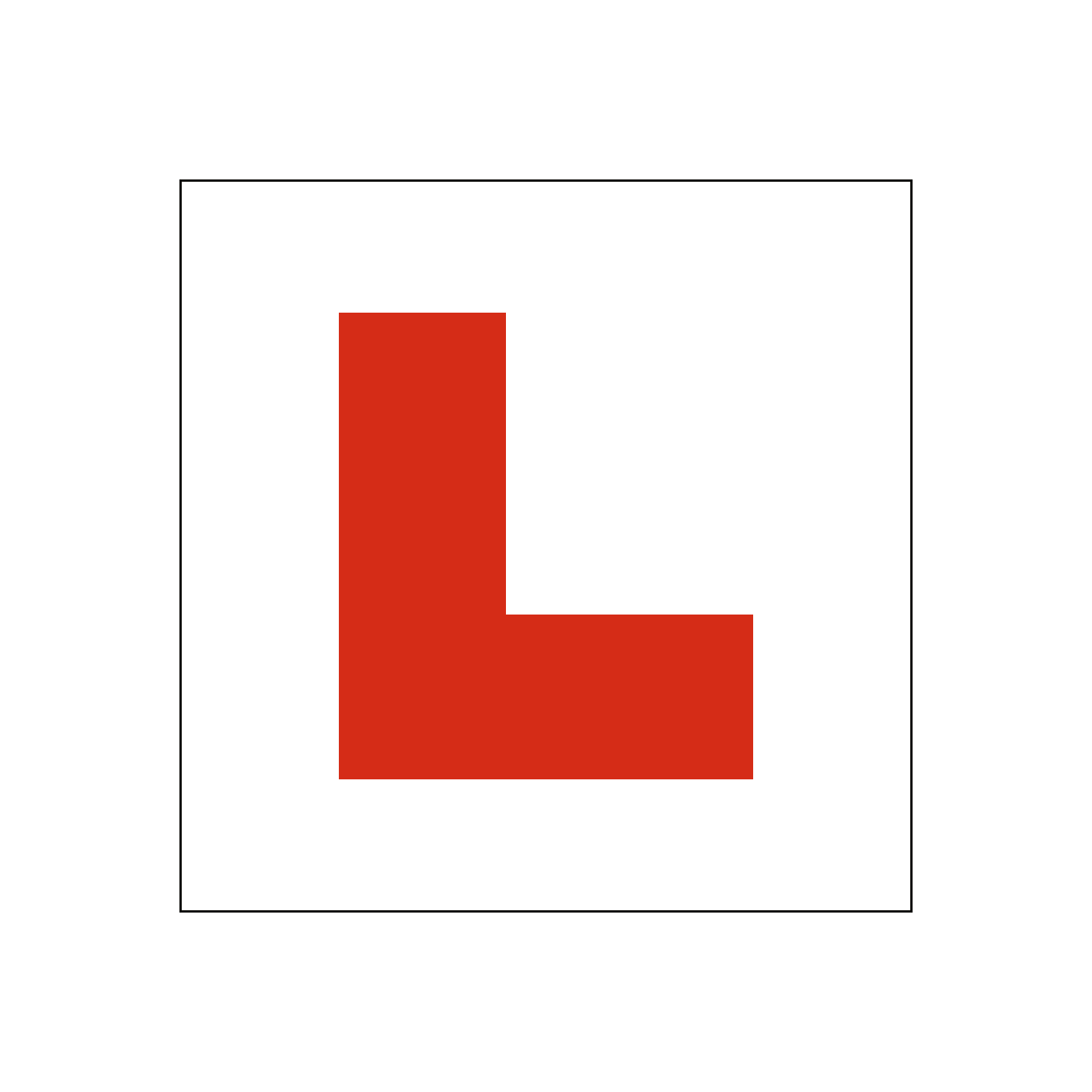 Learner L Plate Sticker