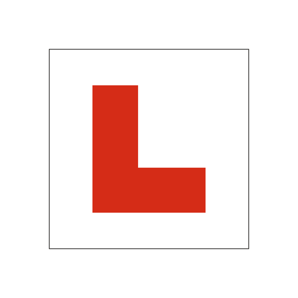 Learner L Plate Sticker