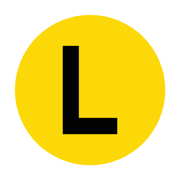 Letter L Floor Marker | Safety-Label.co.uk