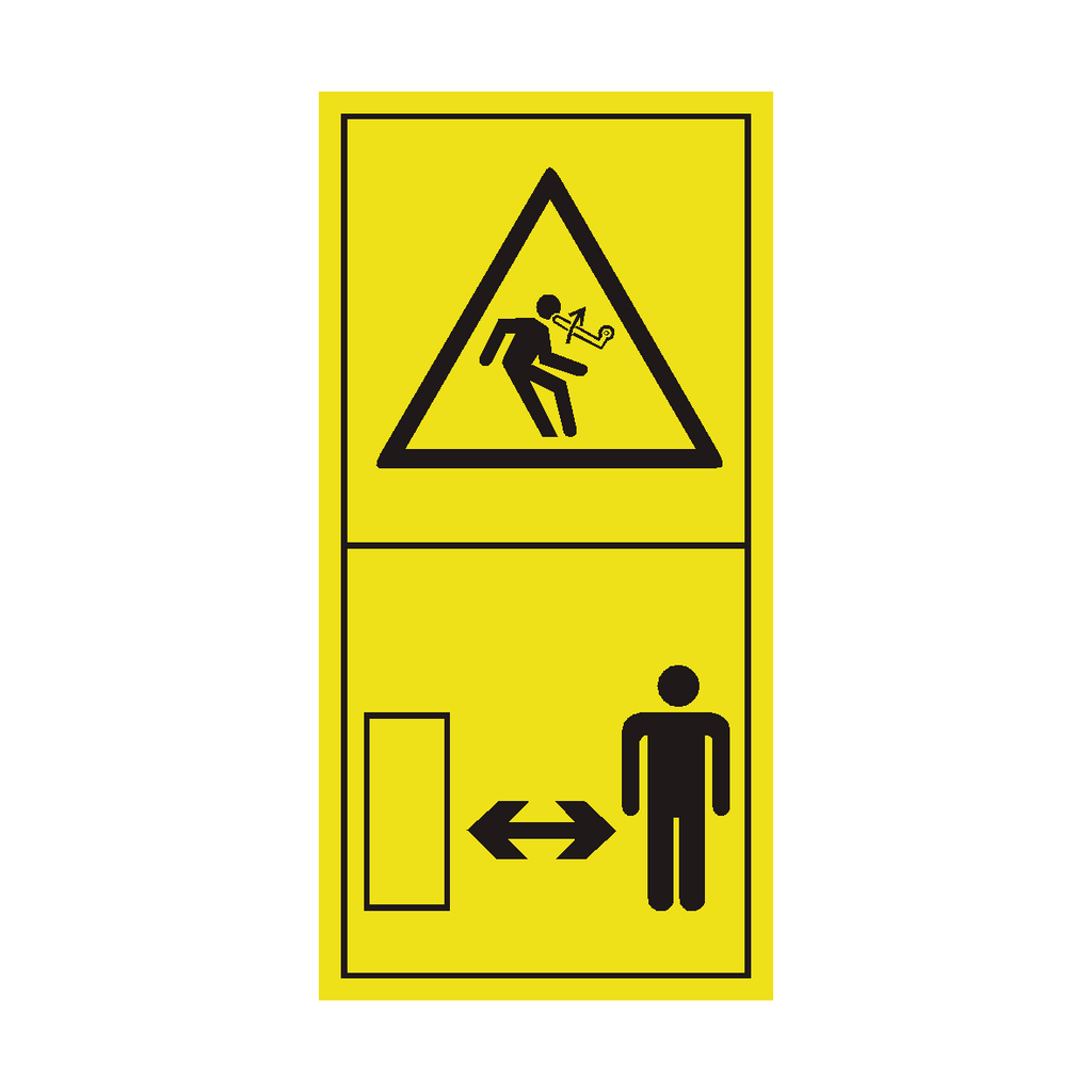 Lever Is Spring Loaded - Stay Clear While Actuating It Sticker | Safety-Label.co.uk
