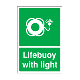 Lifebuoy With Light Sign | Safety-Label.co.uk