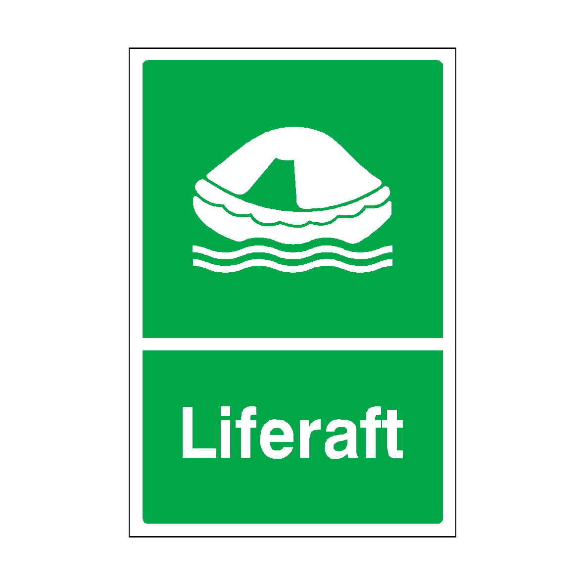Liferaft Sign | Safety-Label.co.uk