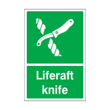 Liferaft Knife Sticker | Safety-Label.co.uk