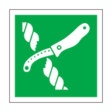 Life Raft Knife Symbol Sign | Safety-Label.co.uk