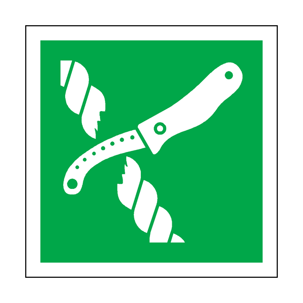 Life Raft Knife Label | Safety-Label.co.uk