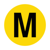 Letter M Floor Marker | Safety-Label.co.uk