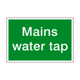 Mains Water Tap Sign | Safety-Label.co.uk