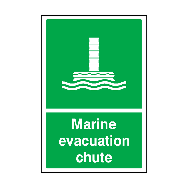 Marine Evacuation Chute Sticker | Safety-Label.co.uk
