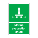 Marine Evacuation Chute Sign | Safety-Label.co.uk