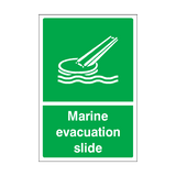 Marine Evacuation Slide Sign | Safety-Label.co.uk