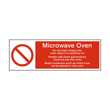 Microwave Oven Prohibition Sign | Safety-Label.co.uk