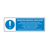 Mincing Mixing Machine Hygiene Sign | Safety-Label.co.uk