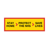 Stay Home | Protect The NHS | Save Lives Sticker | Safety-Label.co.uk