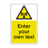 Non Ionizing Radiation Custom Hazard Sticker | Safety-Label.co.uk