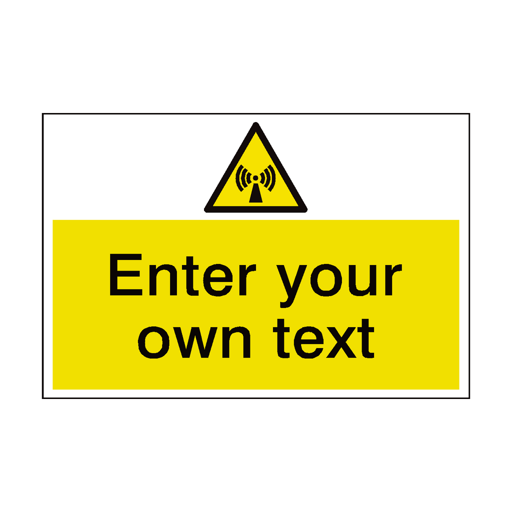Non Ionizing Radiation Custom Safety Sticker | Safety-Label.co.uk