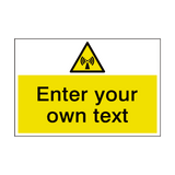 Non Ionizing Radiation Custom Safety Sticker | Safety-Label.co.uk